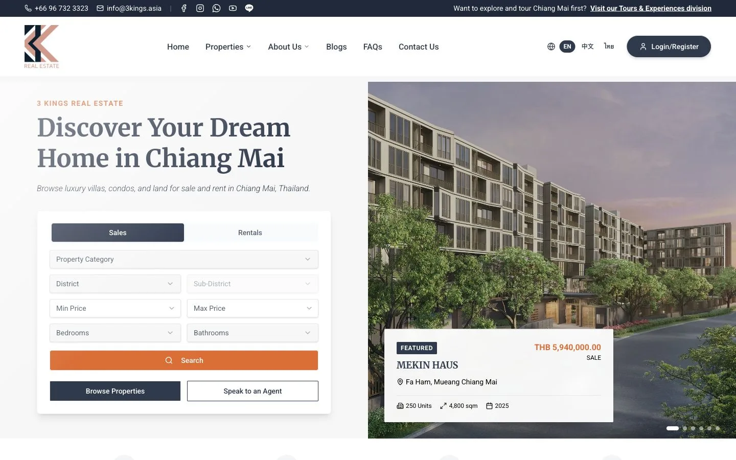 3 Kings Real Estate homepage