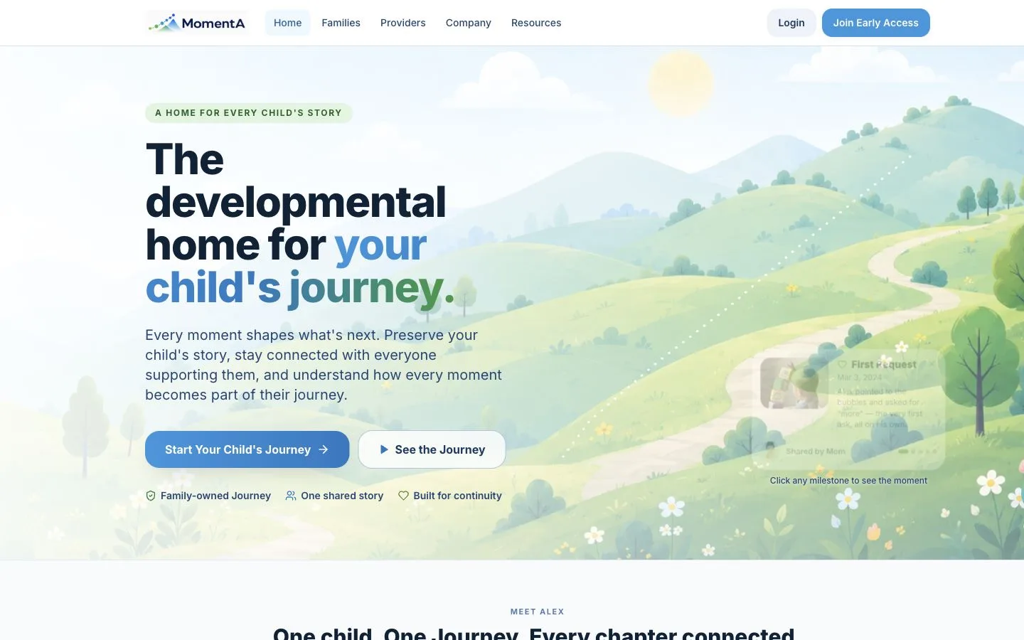 MomentA Health homepage